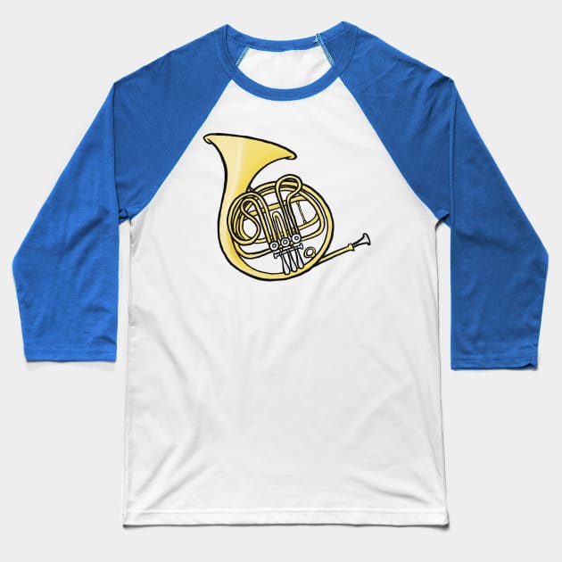 French horn Baseball T-Shirt by ElectronicCloud